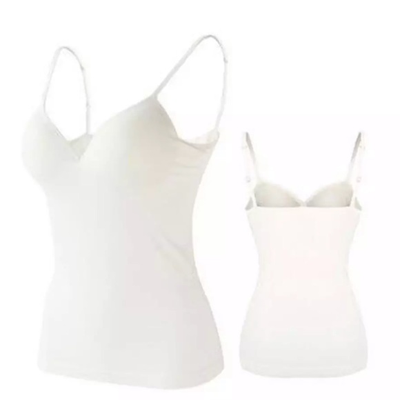 Tank top padded camisole push up built in blue 1 - Picture 14 of 16